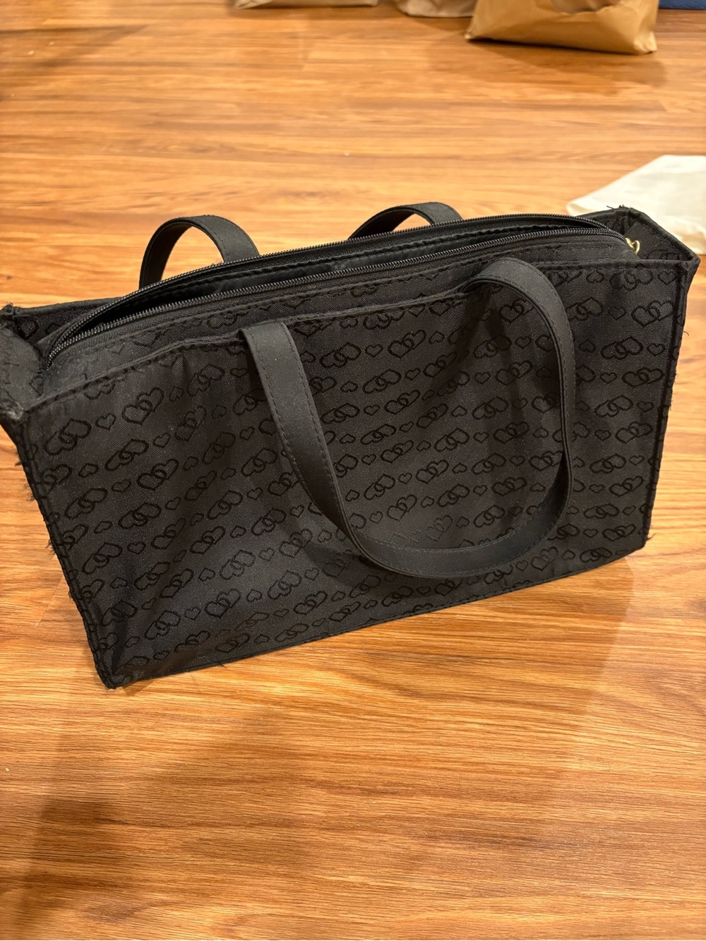 Vintage Black Travel/Cosmetics Bag